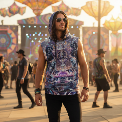 Cotton Sleeveless Hooded Tank | Temple of Sound