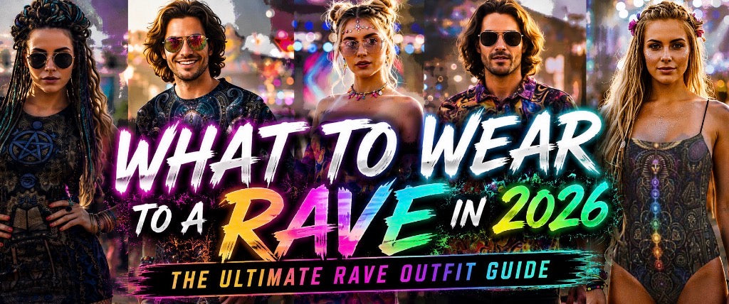 What to wear to a rave in 2026: the ultimate rave outfit guide over sexy ravers in legendary, epic and psychedelic outfits.