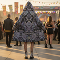 Cosmic Cross Silver Women's Festival Cloak
