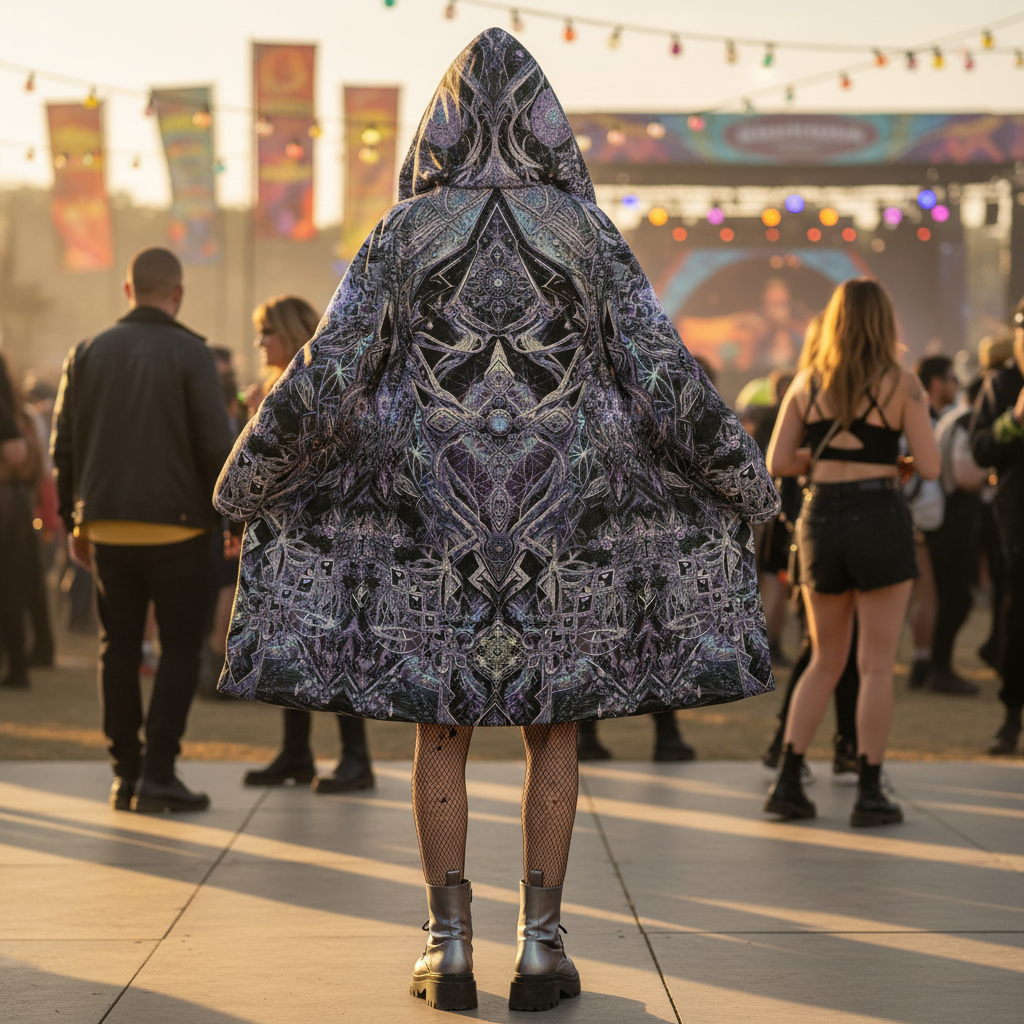 Cosmic Cross Silver Women's Festival Cloak
