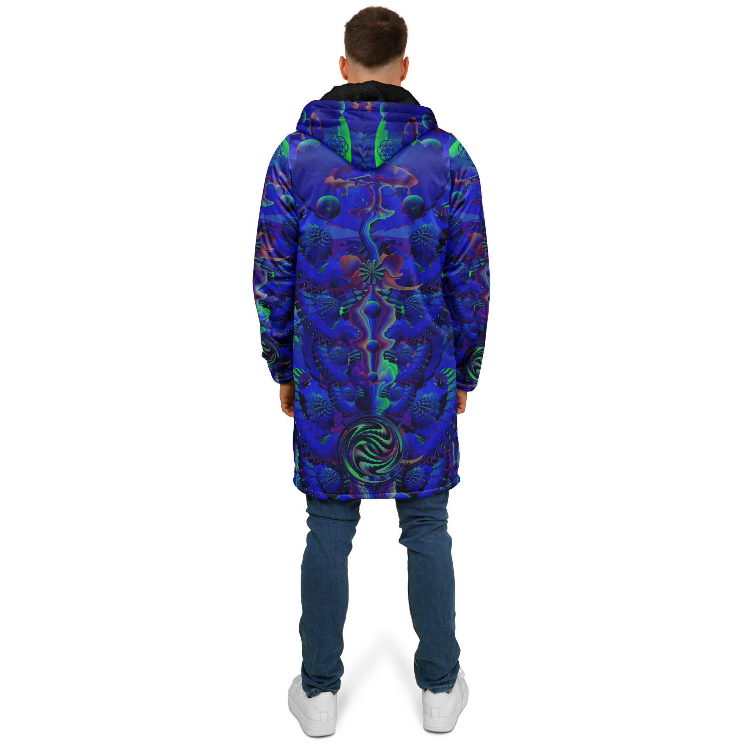 Cloak | Shroom Flower of Life Blue