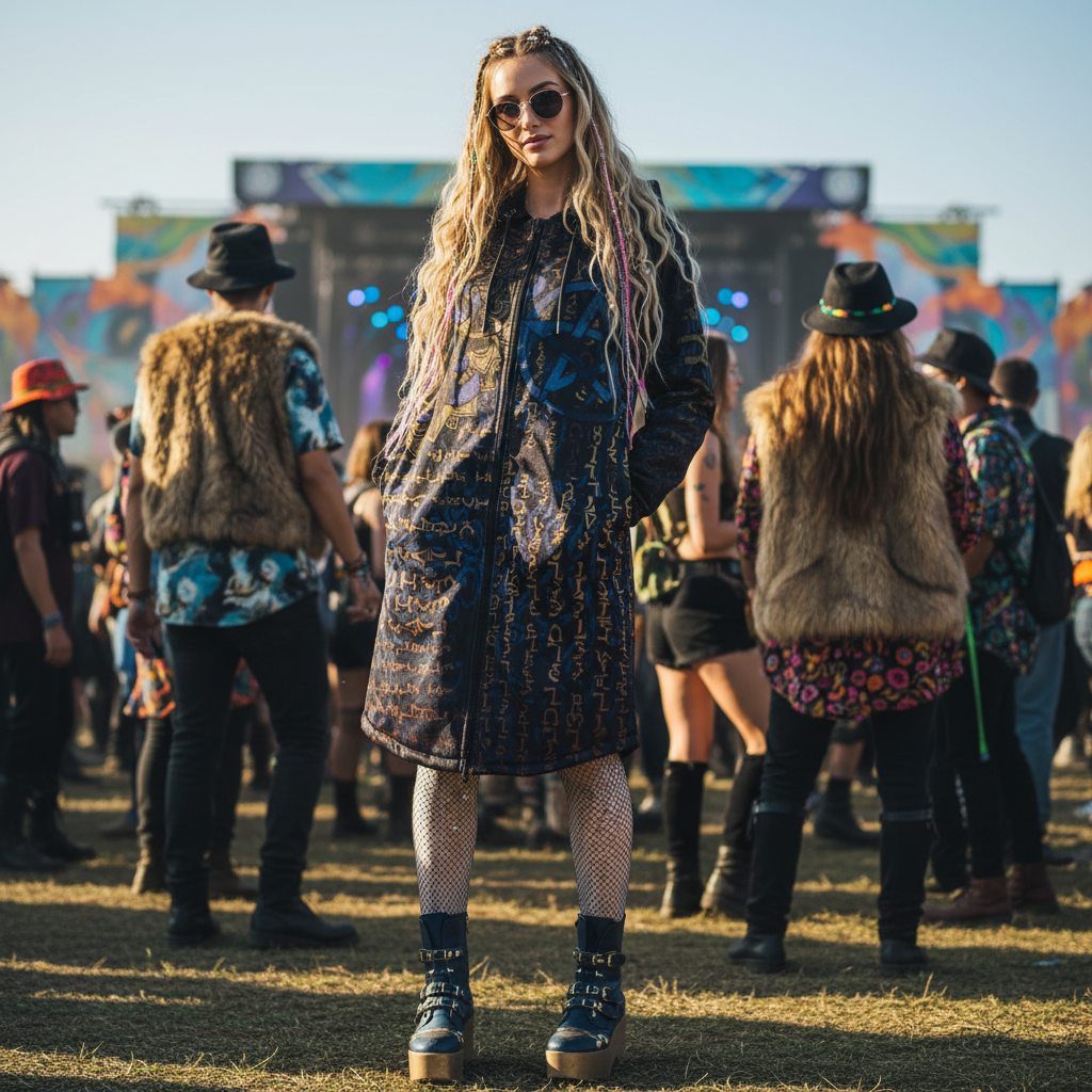 Enochian Vision Blue Women's Festival Cloak