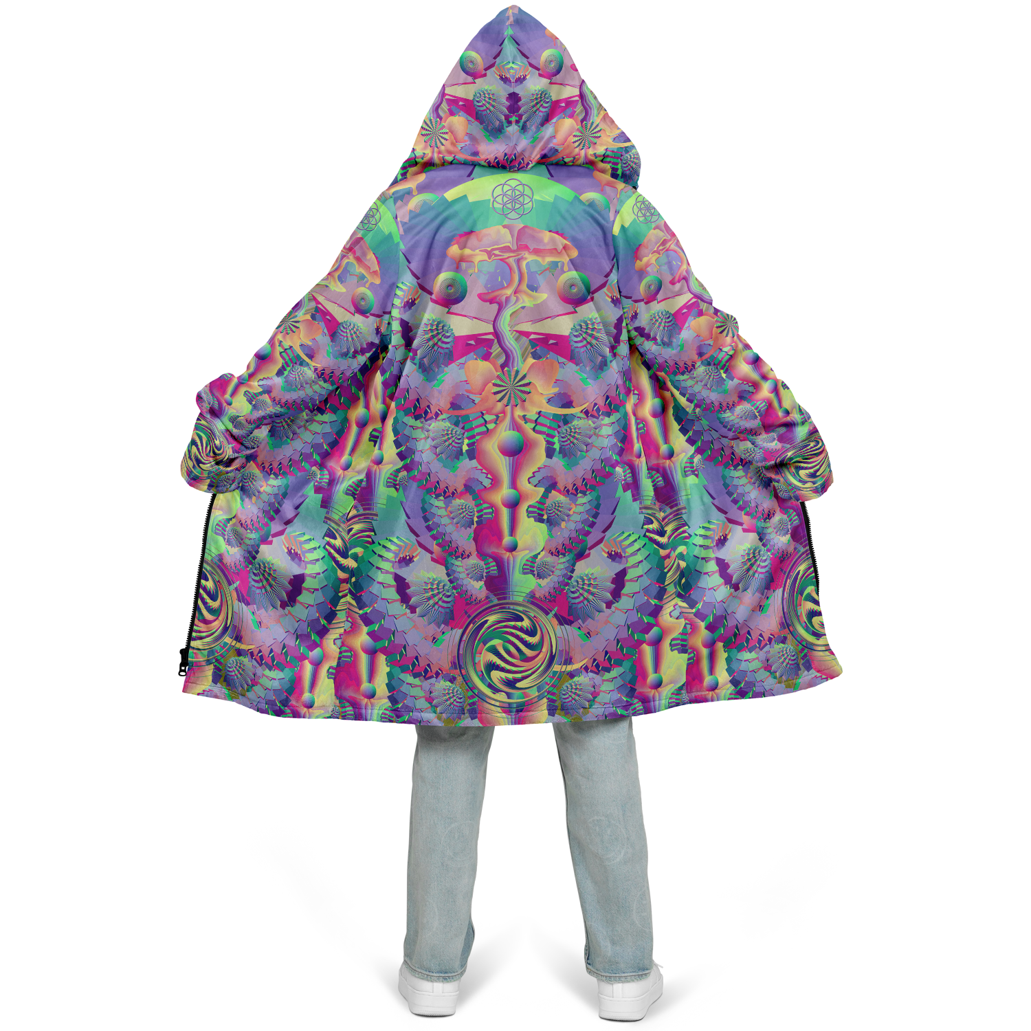 Cloak | Shroom Flower of Life Pastel Rainbow