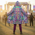 Shroom Flower Of Life Pastel Rainbow Men's Festival Cloak