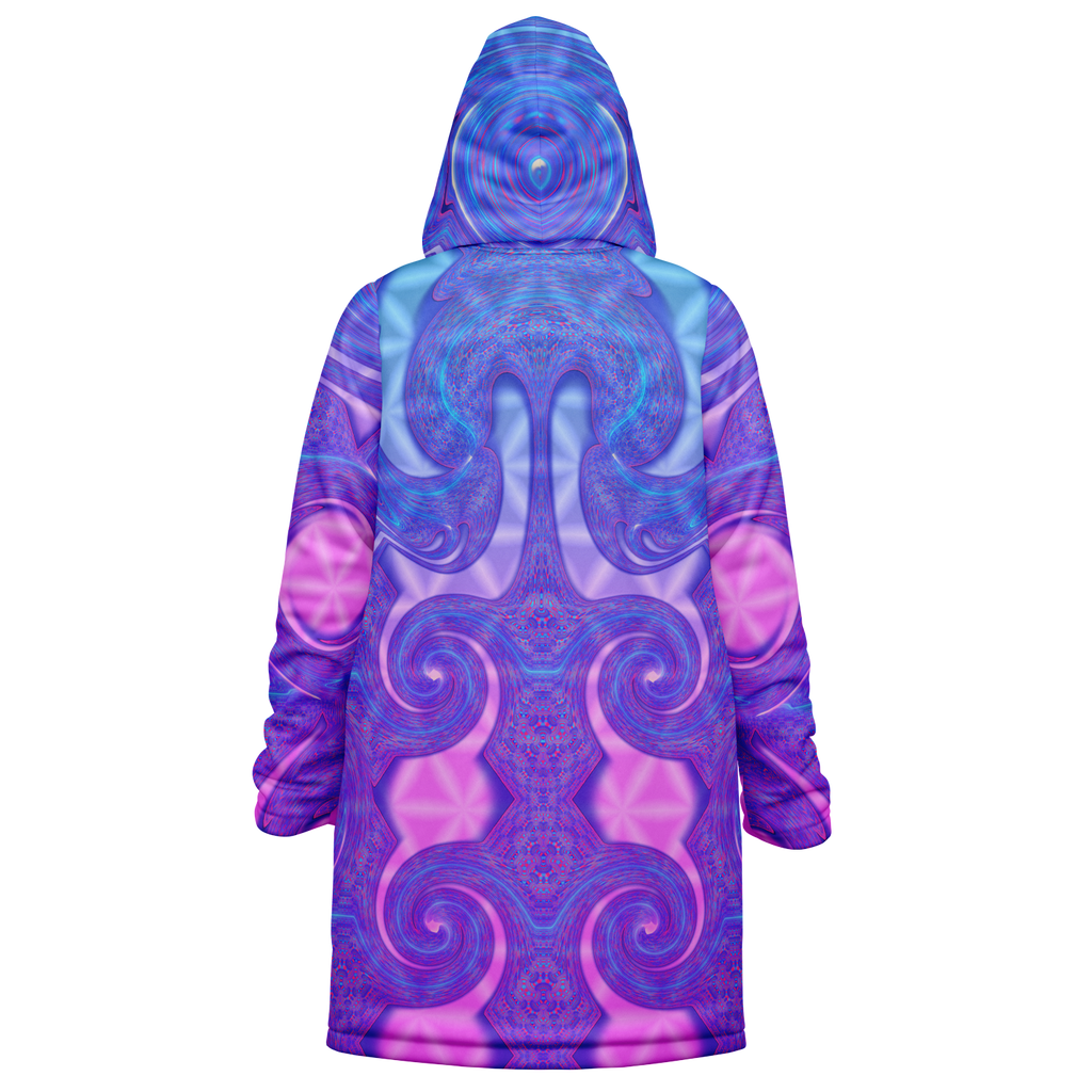 Psy Swirl Women's Festival Cloak back view with rave culture