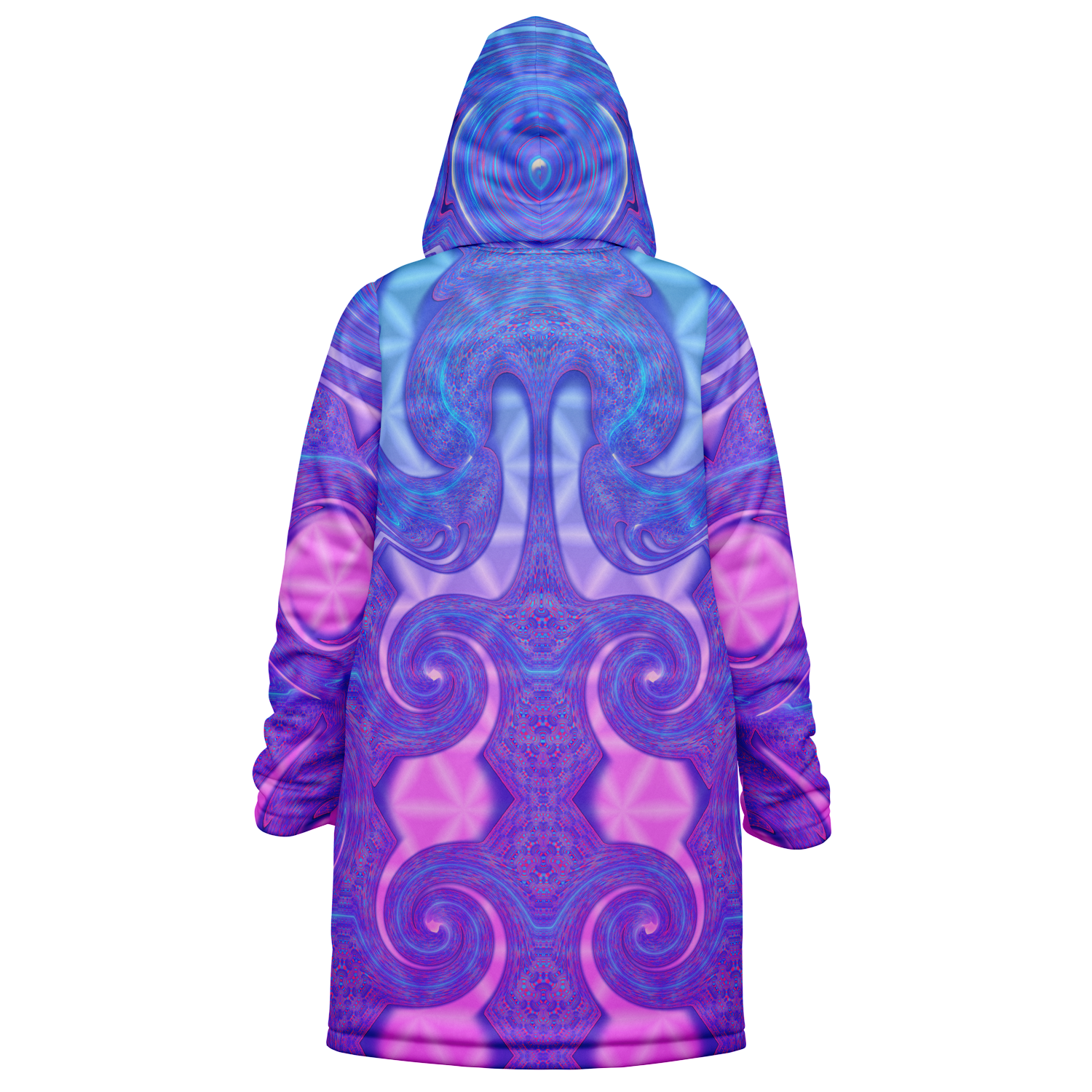 Psy Swirl Women's Festival Cloak back view with rave culture