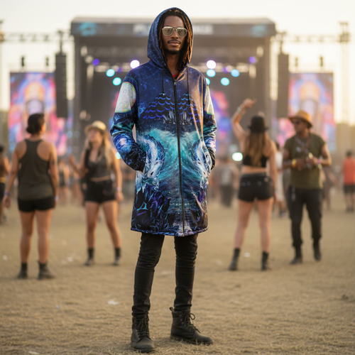 Blue Sorceress Men's Festival Cloak
