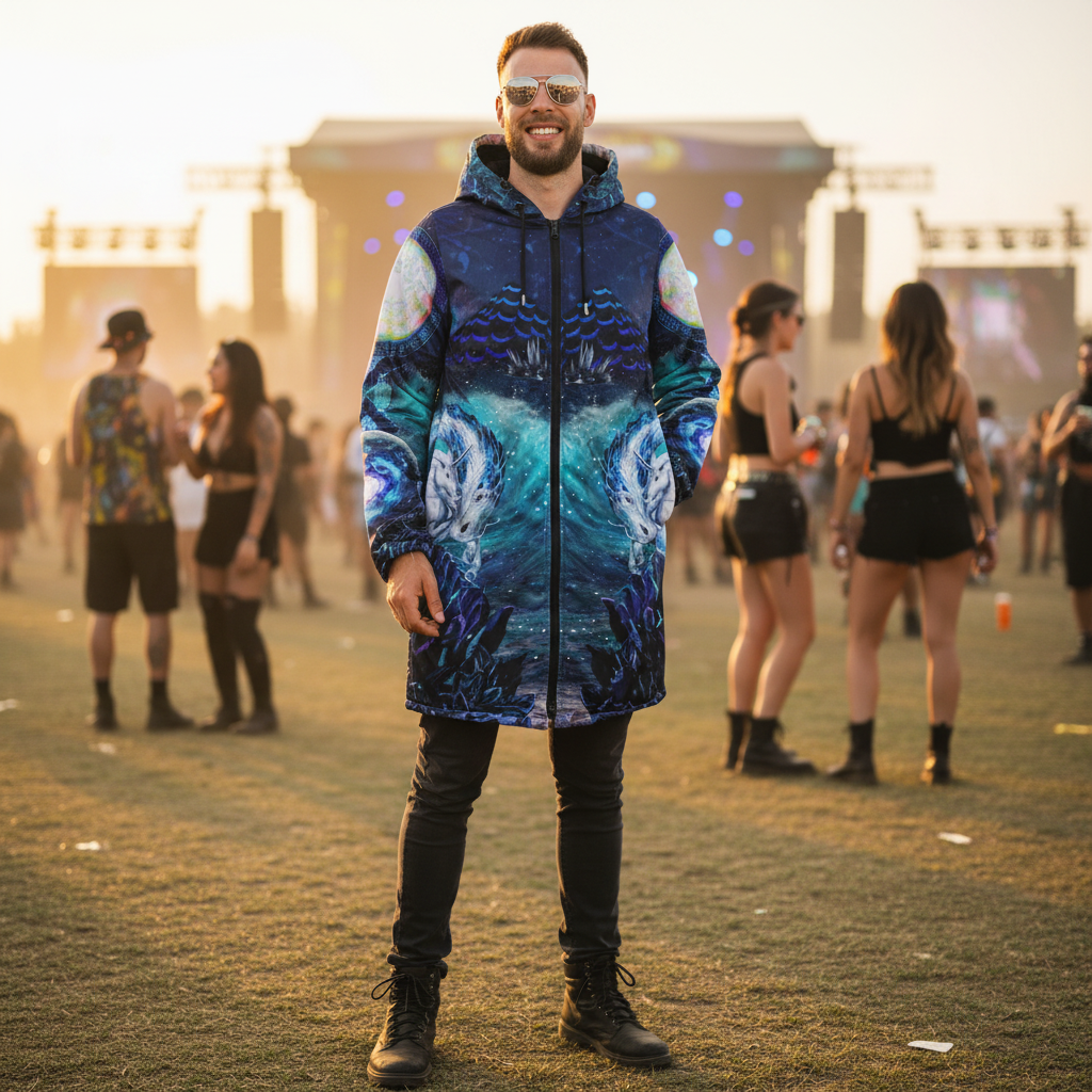 Blue Sorceress Men's Festival Cloak