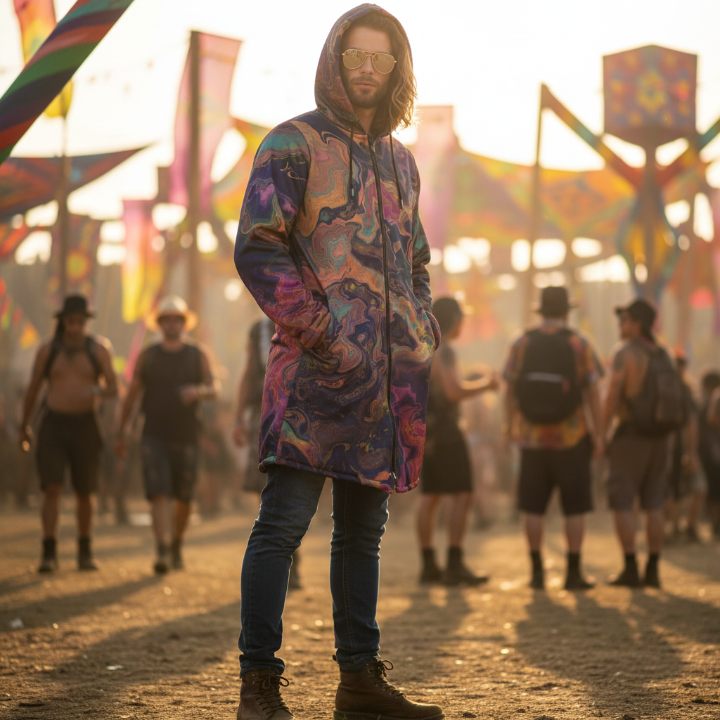 Liquified Abyss Men's Festival Cloak
