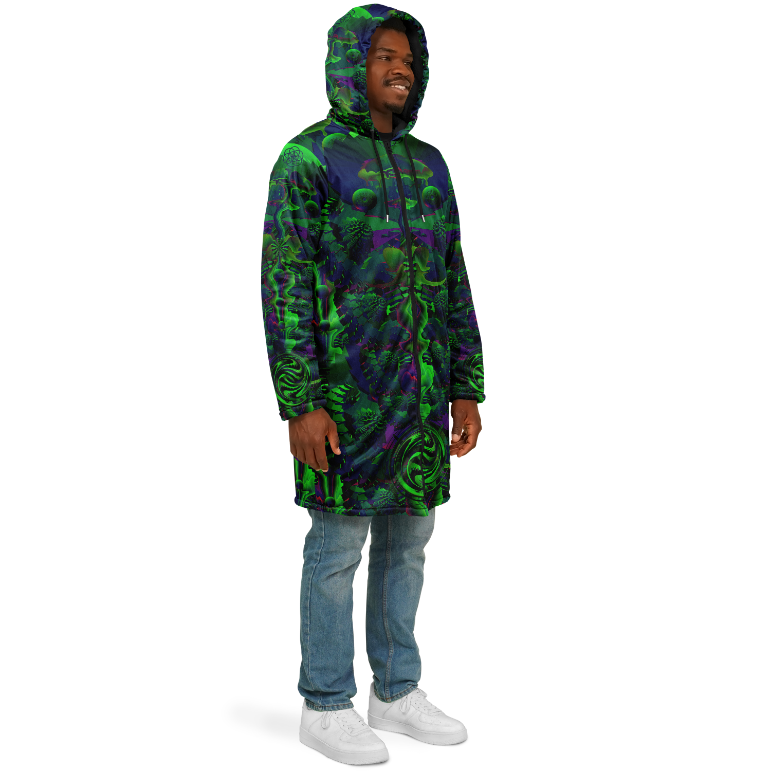 Cloak | Shroom Flower of Life Green