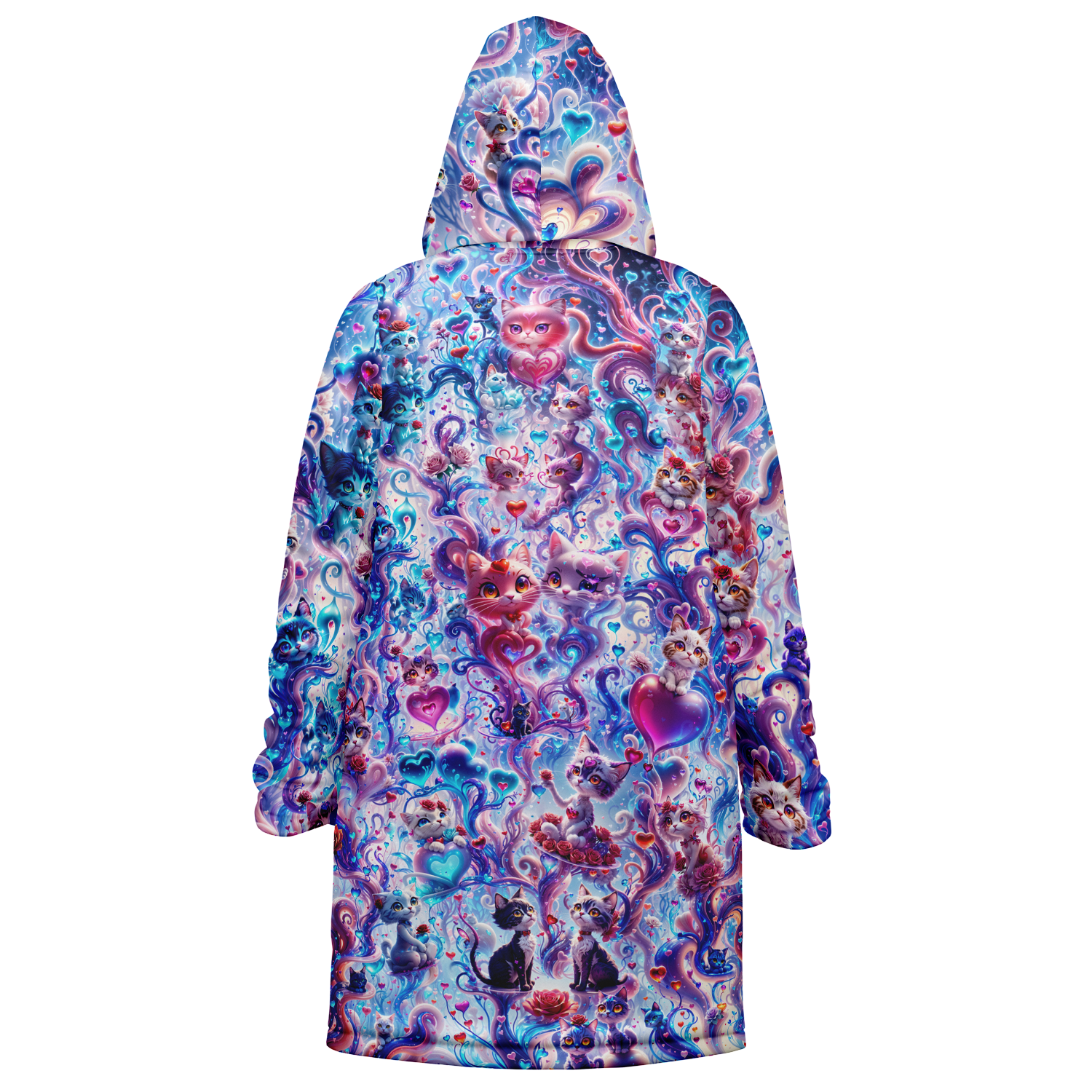 Valentine Day Cats Women's Festival Cloak