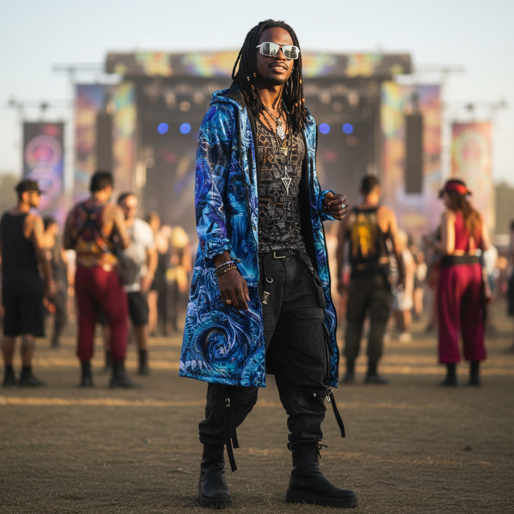 Blue Dream Weaver Men's Festival Cloak