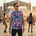 Alien Dimensions Cotton Sleeveless Pullover Hoodie Vest