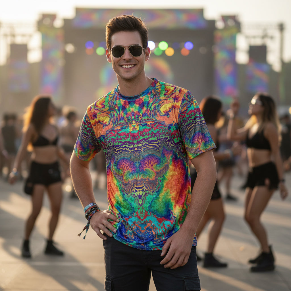 Crushed Velvet T-Shirt | Acid Melt