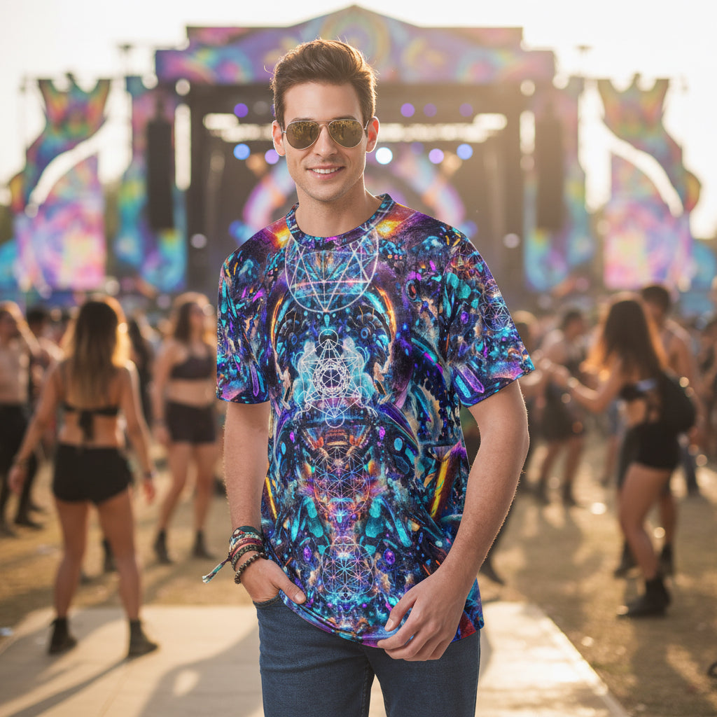 Crushed Velvet T-Shirt | Cyber Punk Mech
