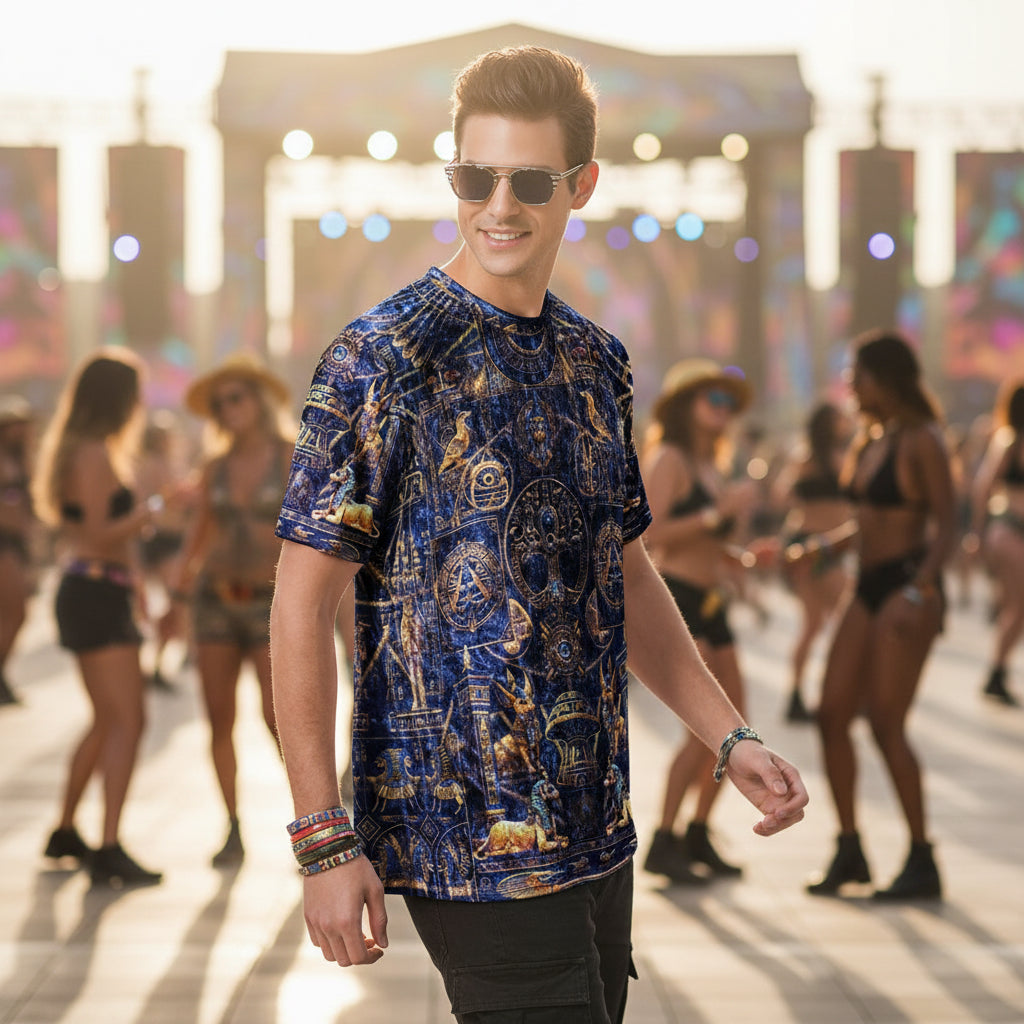 Crushed Velvet T-Shirt | Egyptian Atlantis