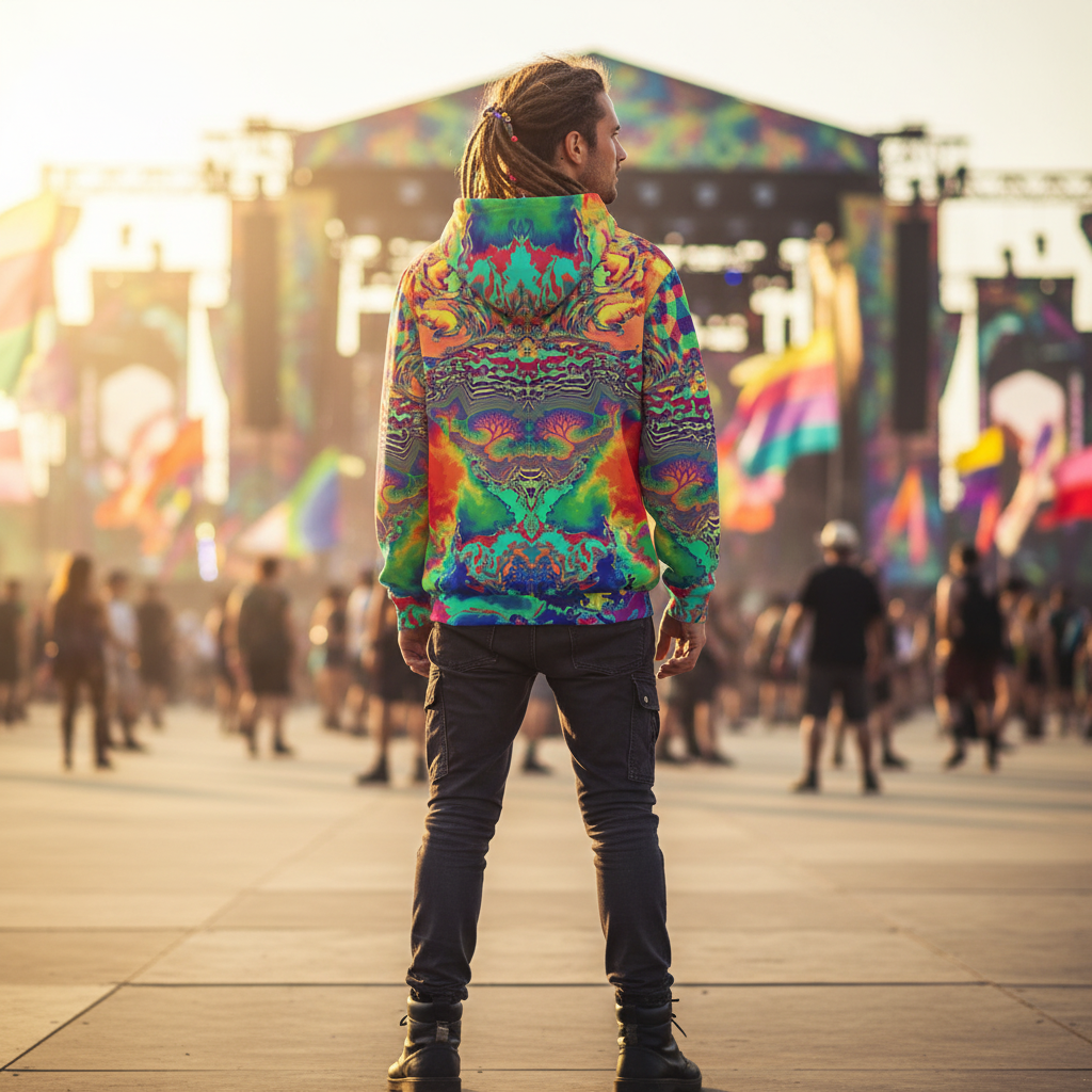 Acid Melt Unisex Cotton Pullover Hoodie