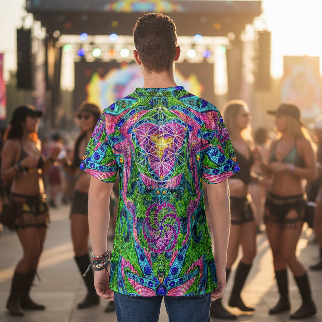 Crushed Velvet T-Shirt | Psy Tribal Shroom
