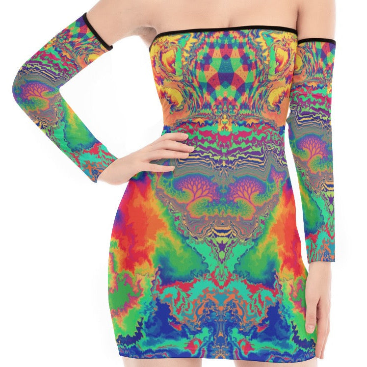 Lace-Up Tube Dress | Acid Melt