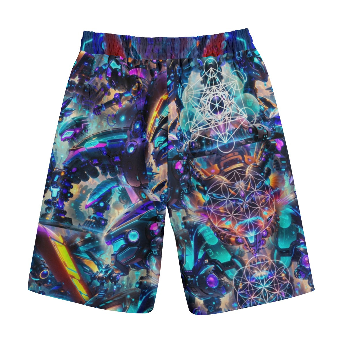 Cyber Punk Mech Unisex Cotton Shorts