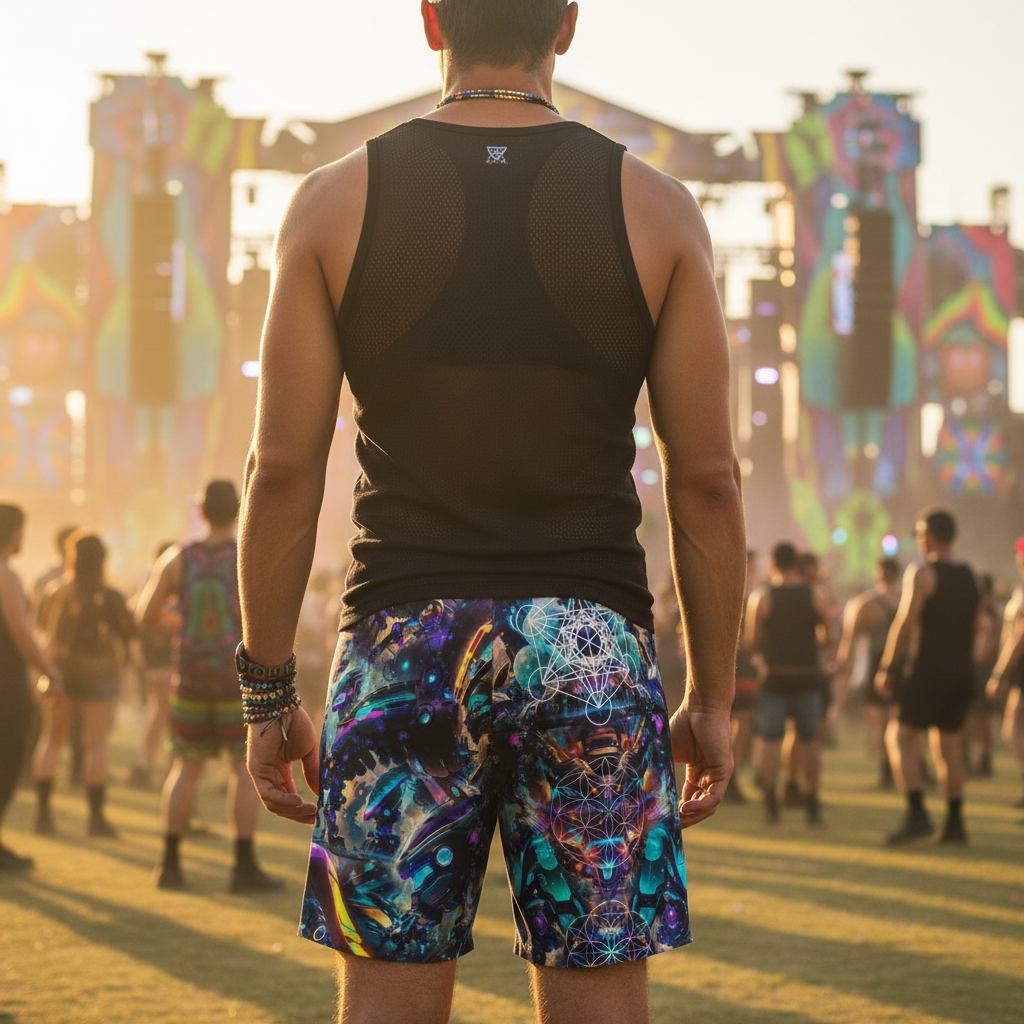 Cyber Punk Mech Unisex Cotton Shorts