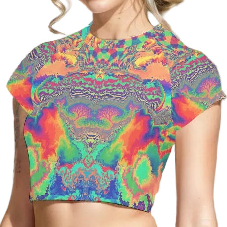 Cropped T-shirt | Acid Melt