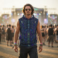 Celestial Temple Unisex Cotton Sleeveless Hooded Vest