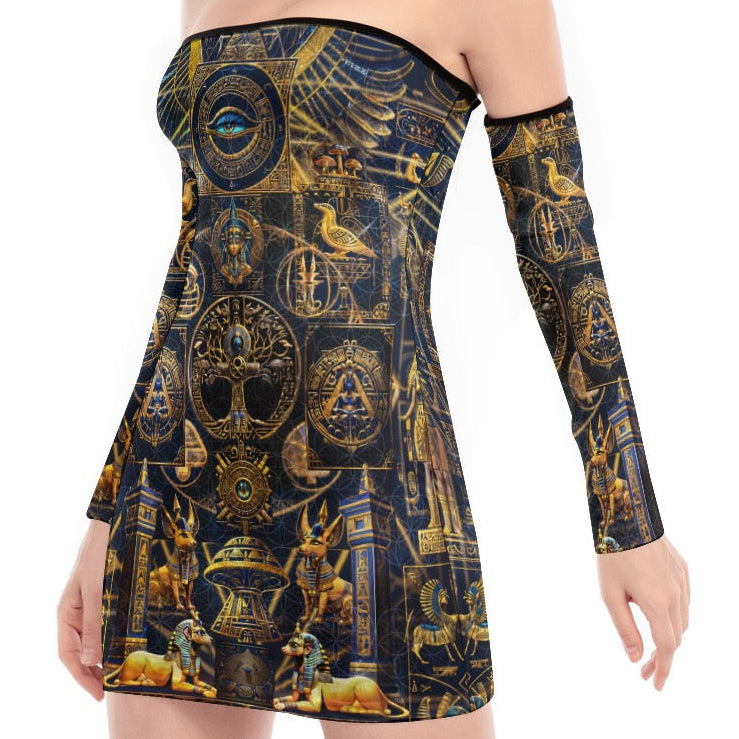Lace-up Tube Dress | Egyptian Atlantis