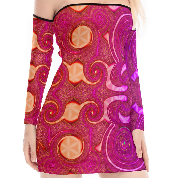 Lace-Up Tube Dress | Psy Swirl