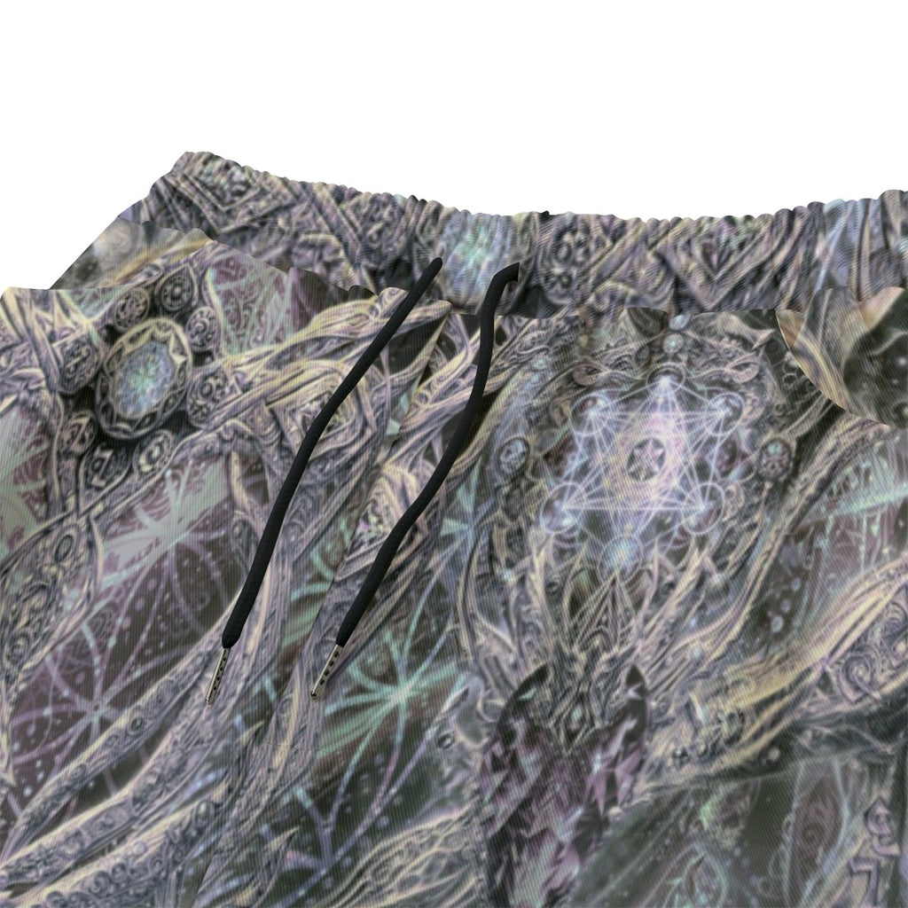 Cosmic Cross Silver Unisex Cotton Shorts