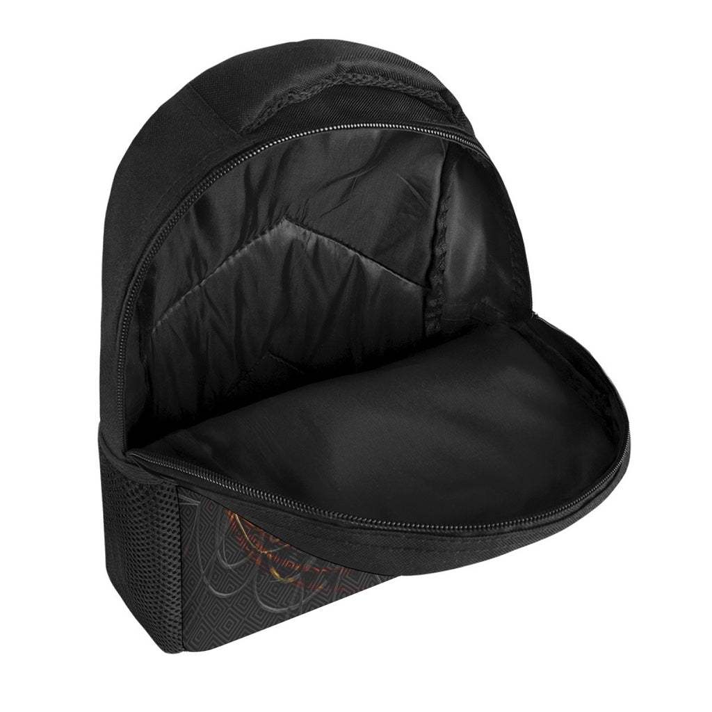 Solar Eclipse backpack detail view with festival accessory styling