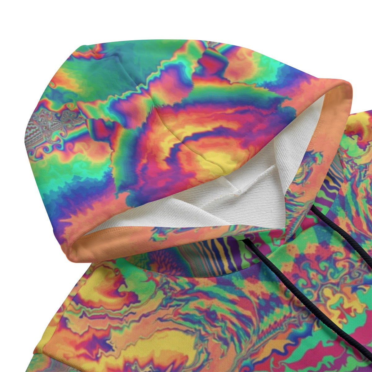 Acid Melt Cotton Sleeveless Pullover Hoodie Vest