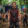 Sleeveless Pullover Hoodie | Crimson Fenrir