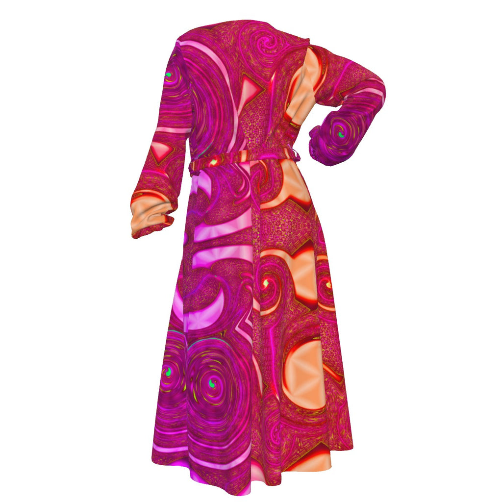 Chiffon Kimono | Psy Swirl Pink