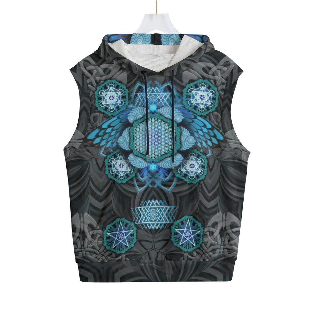 Angel Catcher Cotton Sleeveless Pullover Hoodie Vest