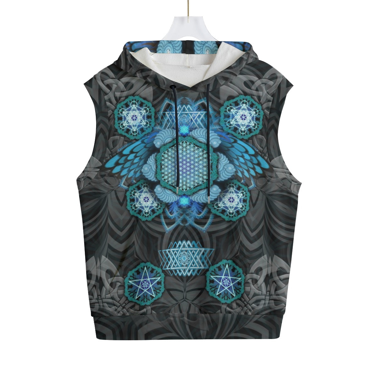 Angel Catcher Cotton Sleeveless Pullover Hoodie Vest