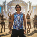 Crushed Velvet Tank Top | Electric Dragonscape