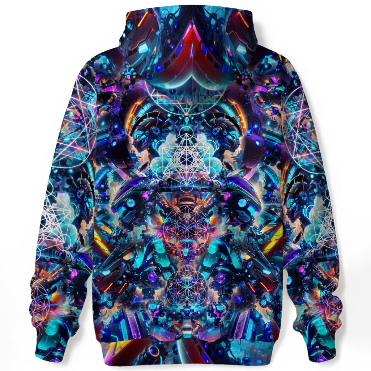 Cyber Punk Mech Unisex Cotton Pullover Hoodie
