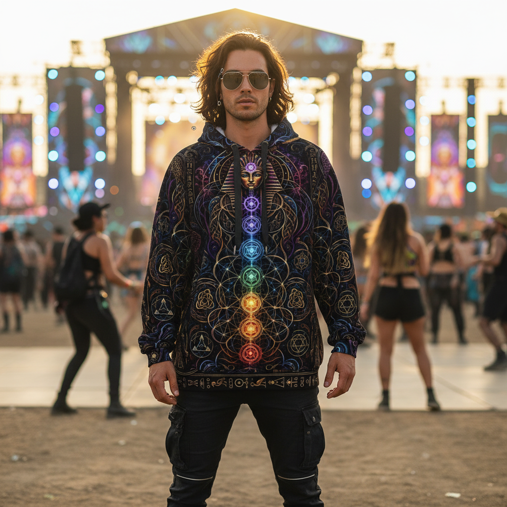 Mystical Egyptian Unisex Cotton Pullover Hoodie