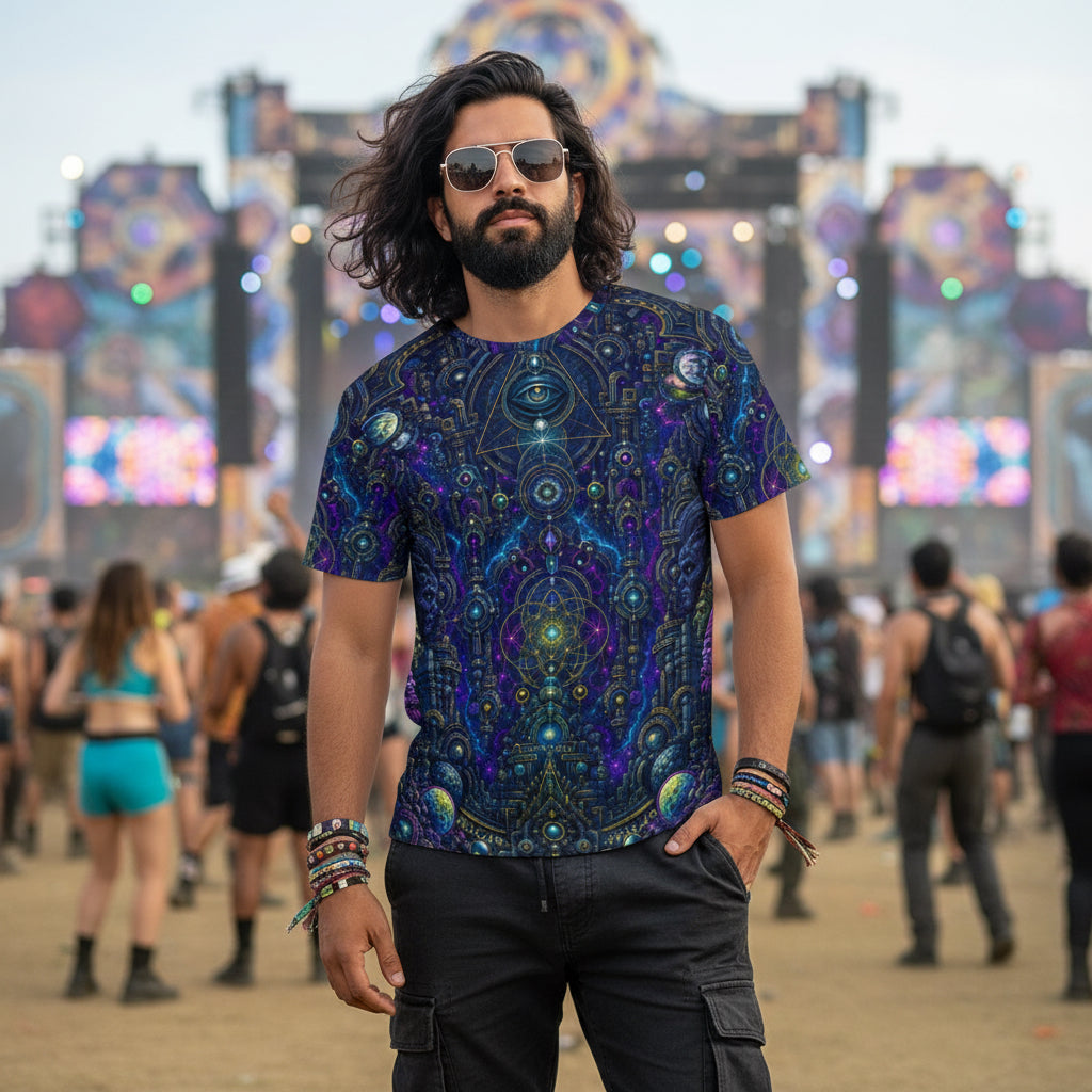 Celestial Temple Cotton T-Shirt