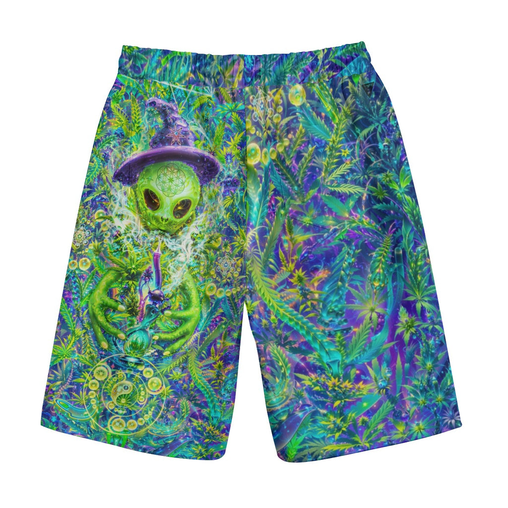 Alien Wizard Stoner Unisex Cotton Shorts