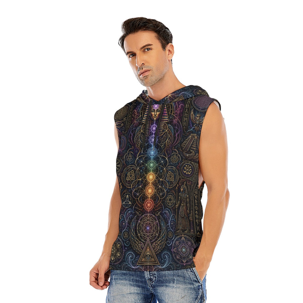 All-Over Print Men’s Sleeveless Pullover Hoodie