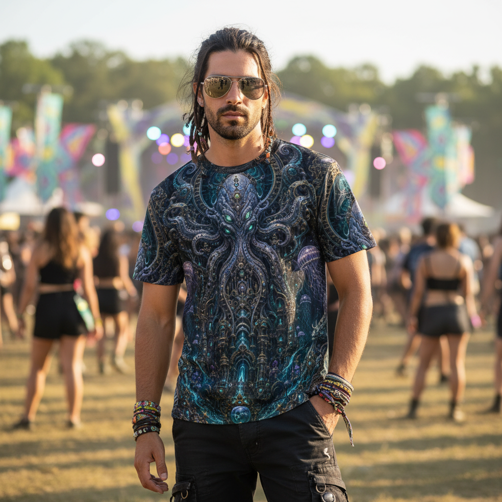 Cotton T-Shirt | Mechanical Kraken