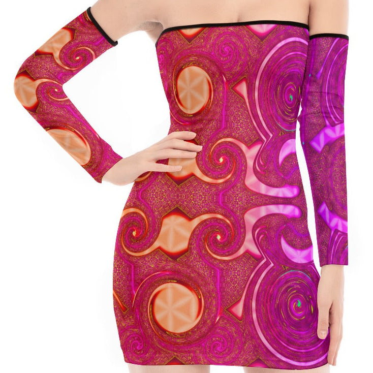 Lace-Up Tube Dress | Psy Swirl