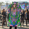 Hooded Blanket w/ Ears | Psy Tribal Shroom