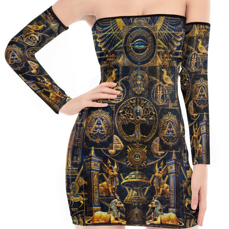 Lace-up Tube Dress | Egyptian Atlantis