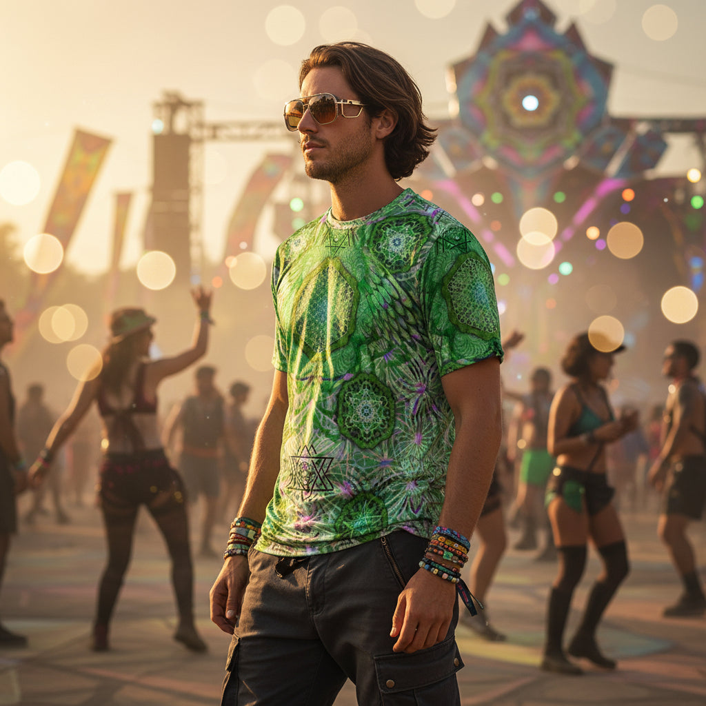 Angel Catcher Light Green Crushed Velvet T-Shirt