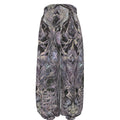 Cosmic Cross Silver men's lantern pants front view with psychedelic festival print