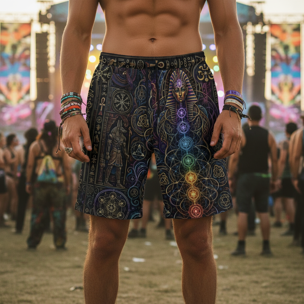 Mystical Egypt Unisex Cotton Shorts