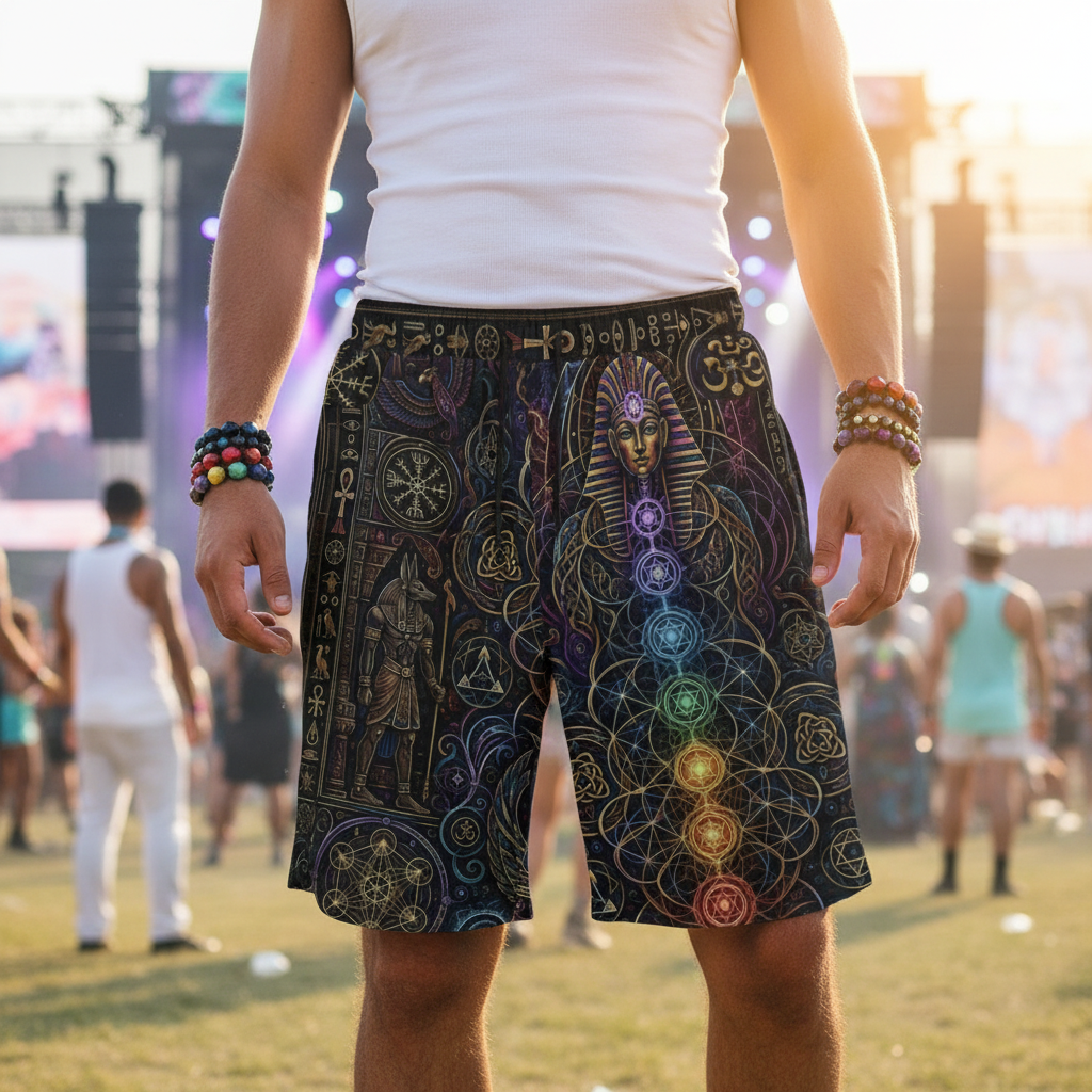 Mystical Egypt Unisex Cotton Shorts